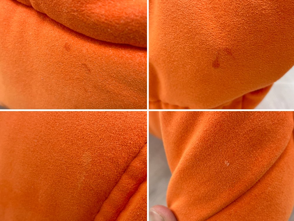 リーンロゼ ligne roset トーゴ TOGO パフ オットマン ウルトラスエード 8223-Orange ミッシェル・デュカロワ フランス 定価¥165,000- ●