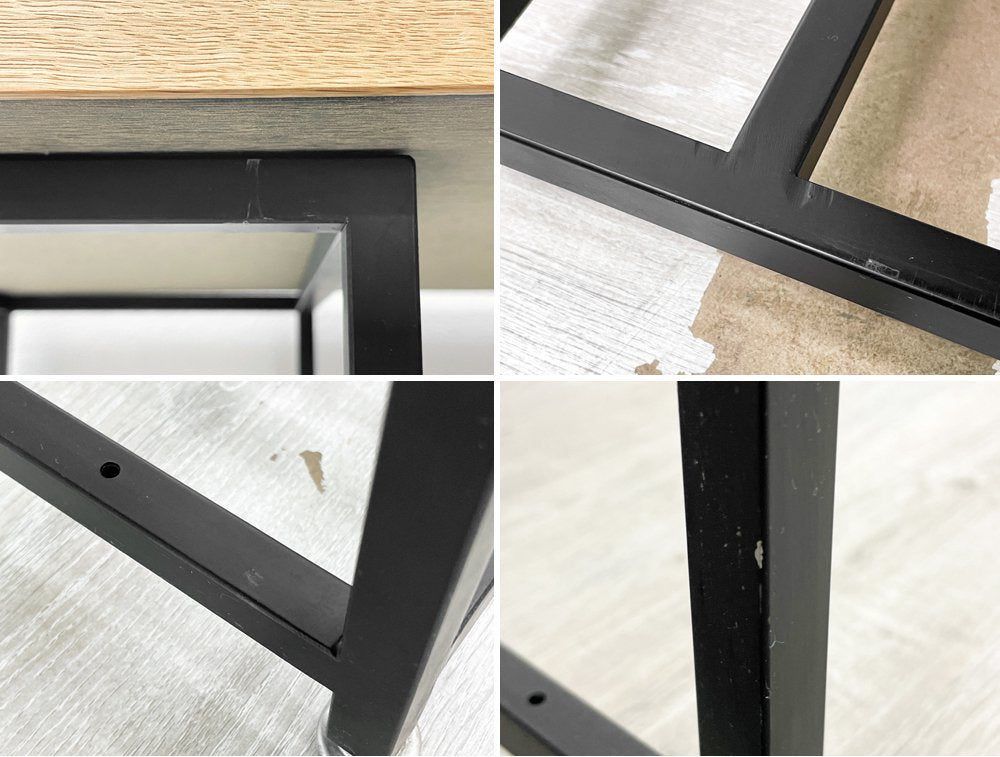 パシフィックファニチャーサービス PACIFIC FURNITURE SERVICE メラミン天板×スチールフレーム リメイクデスク ワークテーブル 机 ブラック P.F.S ●