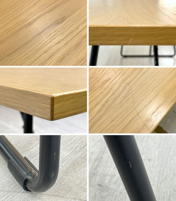無印良品 MUJI 折りたたみテーブル ダイニングテーブル オーク材 スチール脚 W160cm ナチュラルデザイン 定価¥29,900- ●