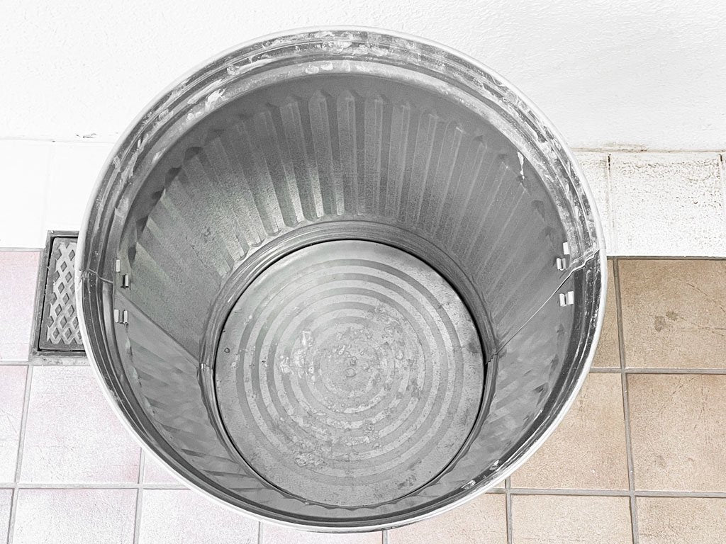 パシフィックファニチャーサービス Pacific Furniture Service 取り扱い GALVANIZED STEEL TRASH CAN ゴミ箱 ダストボックス Lサイズ ◇