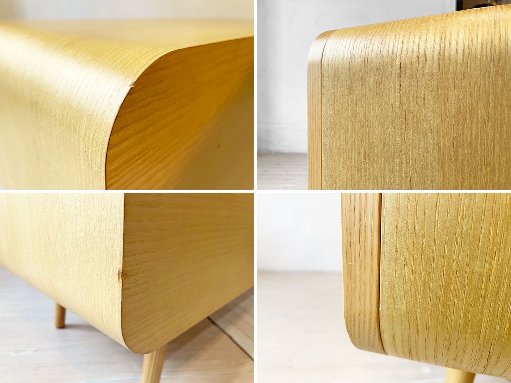 イデー IDEE タタレ TATARE キャビネット ガラス ドアーズ テレビボード AVボード アッシュ材 ヨーナス・リンドヴァル 参考定価¥204,750- 廃番 希少 ★