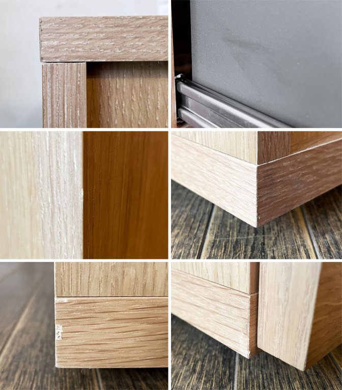 カデンツァ Cadenza ウィズファイルケース With File Case デスクワゴン ホワイトオーク無垢材 W41.5cm パモウナ ナチュラルモダン 定価¥53,900- ◎