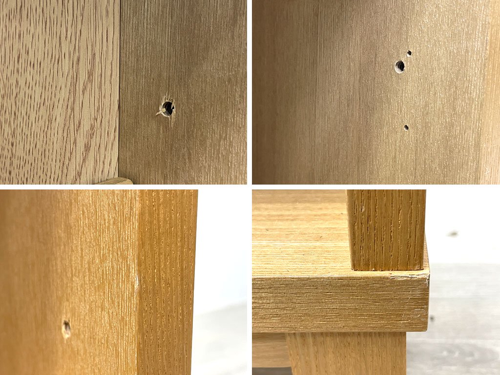 無印良品 MUJI 組み合わせて使える木製収納 タモ材 シェルフ D21 H83cm 3段 ロータイプ 本棚 飾り棚 ナチュラル シンプルデザイン ●