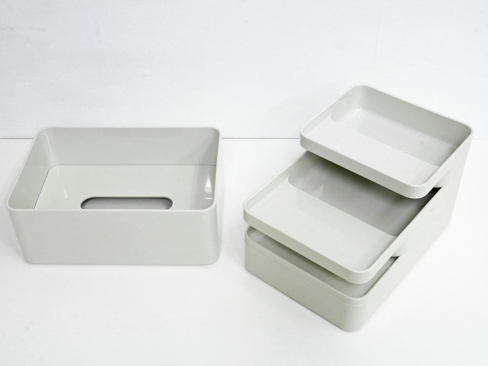 ハーマンミラー Herman Miller フォームワーク Formwork ボックス(小)+トレー(小)+トレー(大) 3点セット シリコン加工 サム・ヘクト キム・コリン 卓上収納 ●