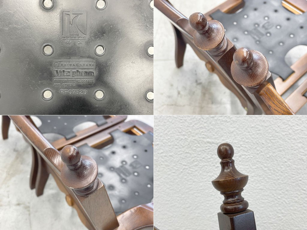飛騨産業 HIDA キツツキ 穂高 リビングチェア 2シーターソファ オーク無垢材 プリーツクッション クラシカル 定価¥279,400- 〓