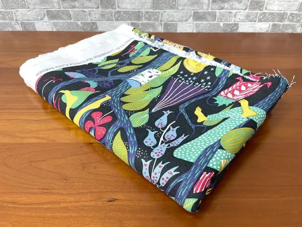 ユンバリ Ljungbergs メロディ MELODI ファブリック 生地 200×140cm スティグ・リンドベリ Stig Lindberg スウェーデン 北欧 G ●