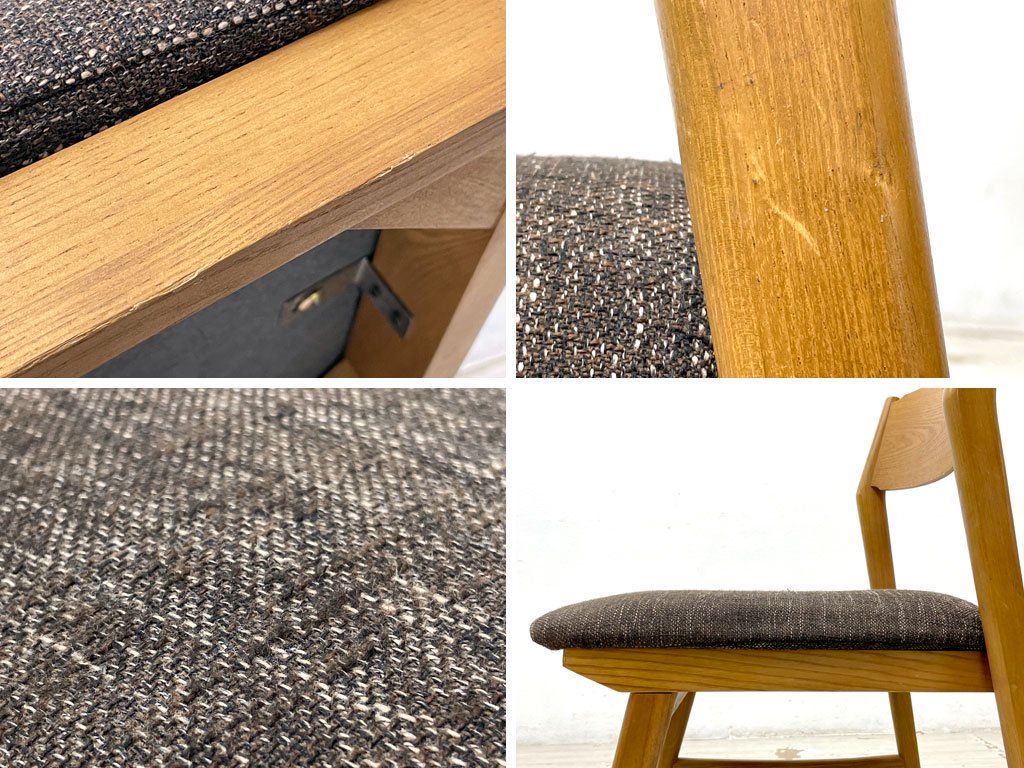 ウニコ unico シグネ SIGNE ダイニングチェア アッシュ材 ファブリック ブラウン 北欧スタイル B ●