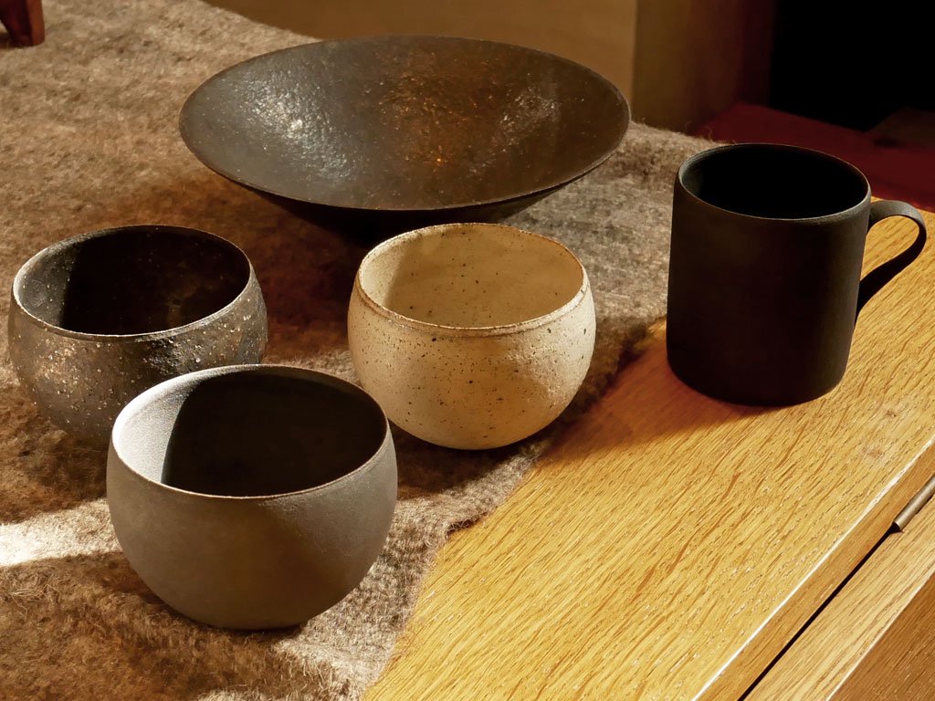 遠藤岳 Takashi Endo ボウル Bowl Black Φ17cm 陶器 現代作家 ●