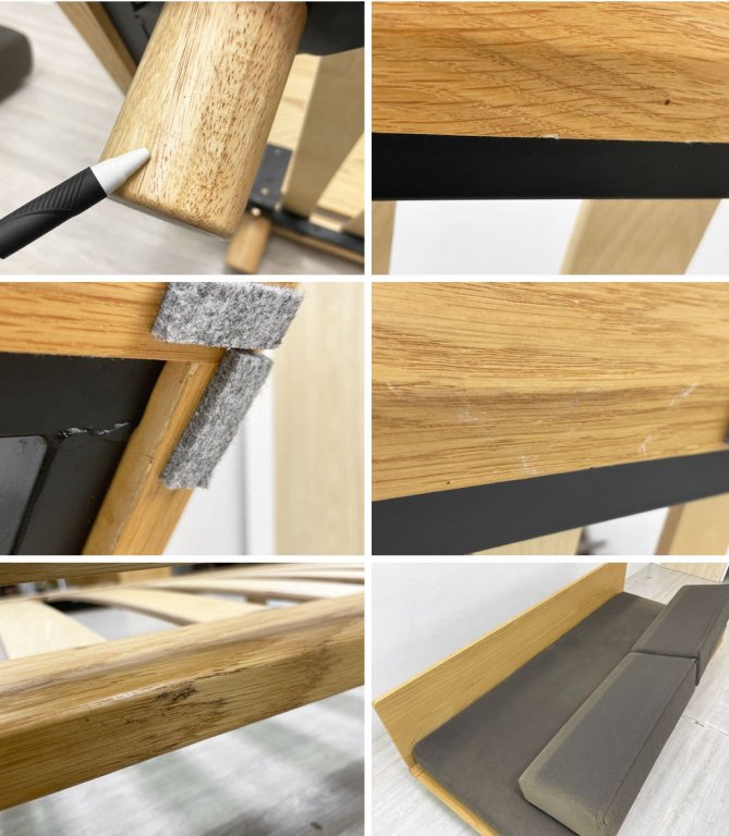 無印良品 MUJI オーク材 デイベッド 3シーターソファ ソファベッド スモールサイズ ファブリック カバーリング 廃番 参考価格¥74,790- ●