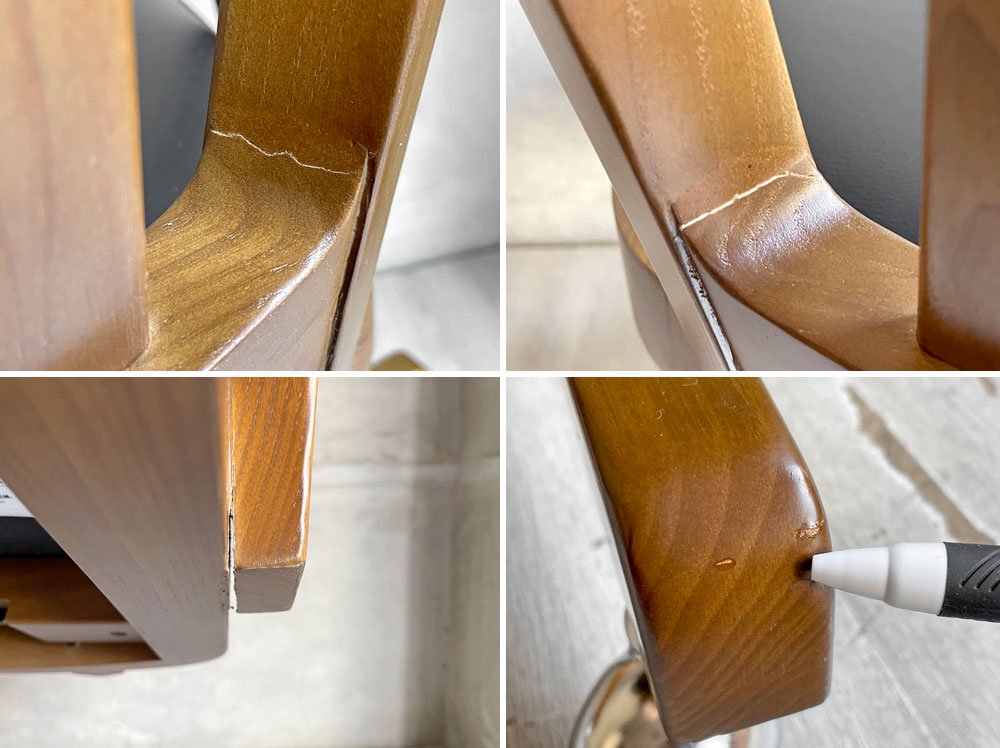 アクメファニチャー ACME Furniture ショーウォーカー SHAW-WALKER デスクチェア アームチェア オーク材 PVCレザー 定価¥79,200- ♪