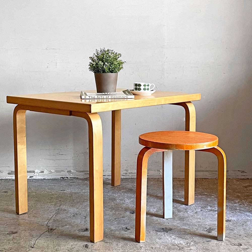 アルテック artek コーヒーテーブル バーチ材 ナチュラルラッカー 80×60cm アルヴァ・アアルト 北欧家具 フィンランド ■