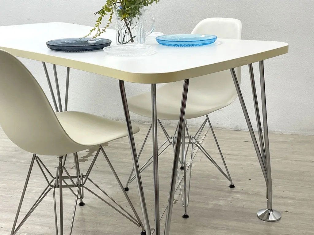 カルテル Kartell マックステーブル MAX TABLE ホワイト ミーティングテーブル 固定脚 フェルーチョ・ラヴィアーニ Ferruccio Laviani 定価¥197,500- D ●