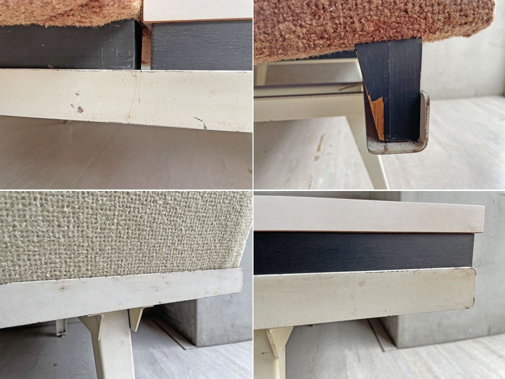 ハーマンミラー Herman Miller スチールフレーム Steel Frame 1Pソファ&サイドテーブル ビンテージ ジョージ・ネルソン ミッドセンチュリー ♪