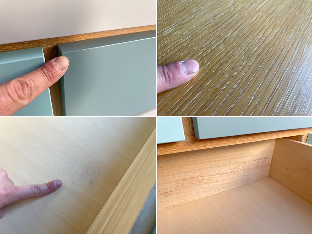 イデー IDEE コントゥール ドロワー CONTOUR DRAWER チェスト ナチュラルホワイト ブルー系 廃番カラー 定価¥220,000- ♪