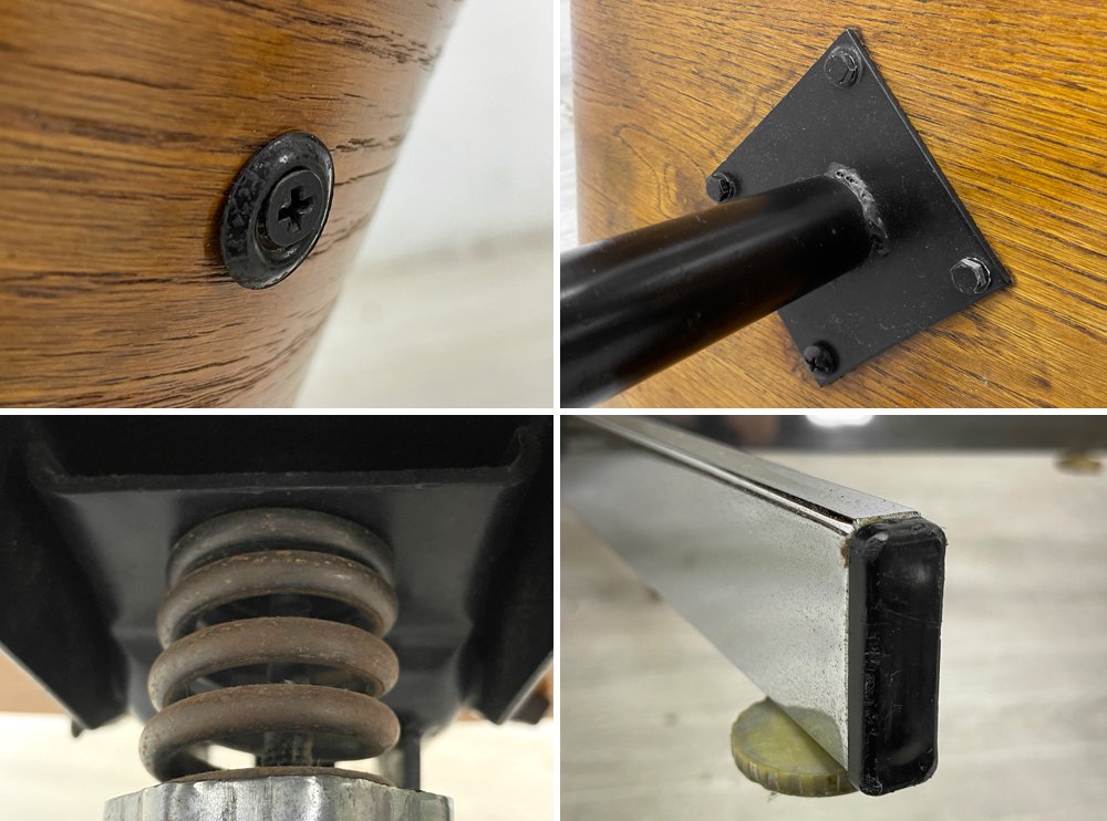 チャールズ&レイ・イームズ C&R Eames スタイル ビンテージ ラウンジチェア & オットマン付き 本革 ミッドセンチュリーデザイン ●