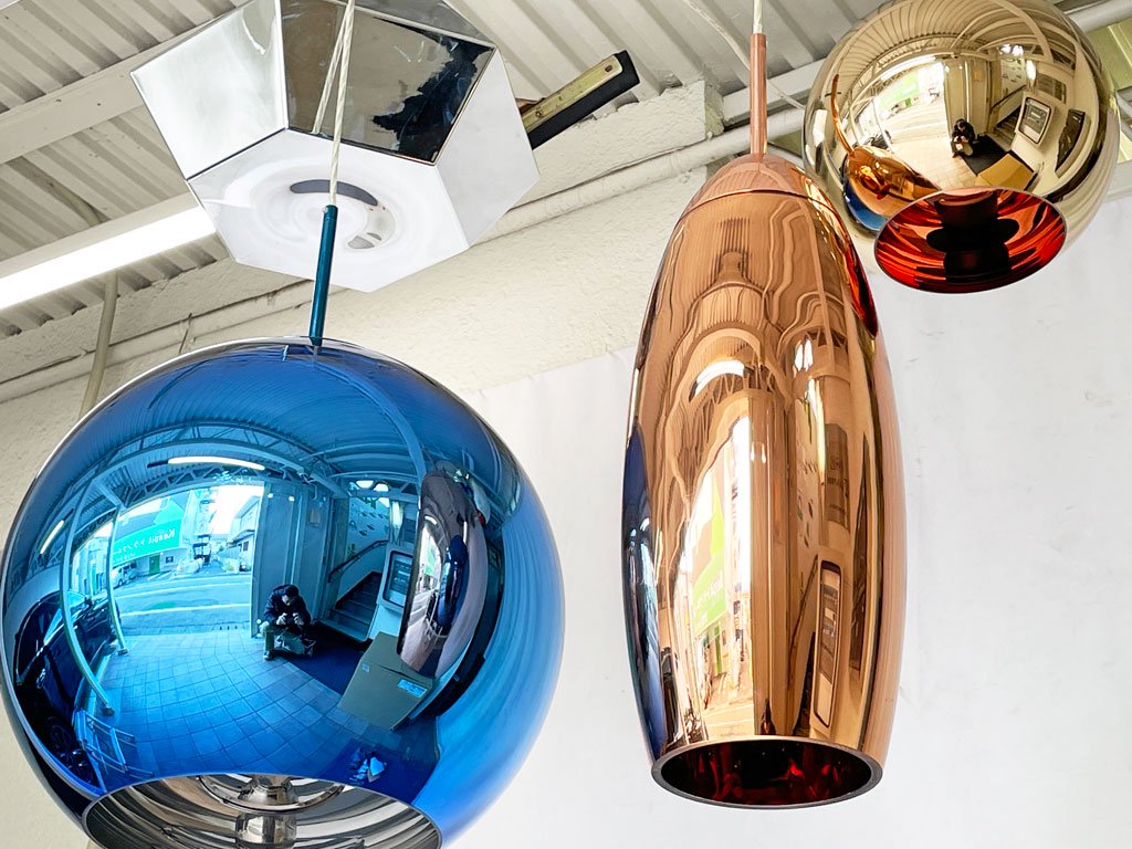 トムディクソン Tom Dixon カット Cut Short Pendant ペンダントライト クローム 箱付 定価¥115,500- 廃番 展示美品 ◇