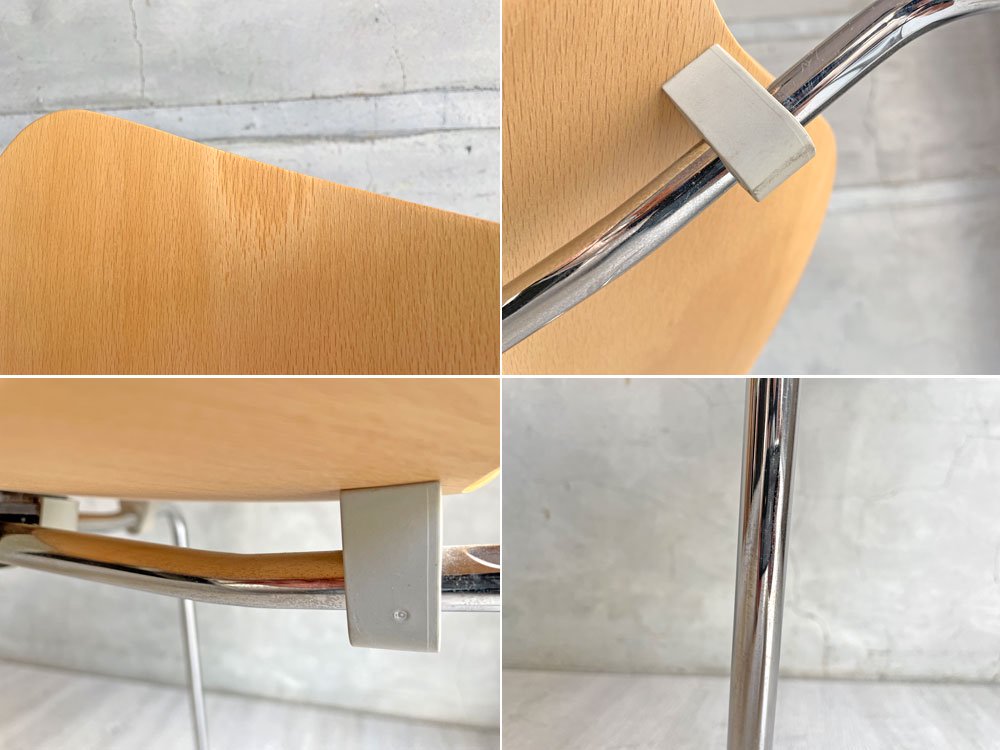 フリッツハンセン Fritz Hansen グランプリチェア Grand Prix Chair ビーチ材 スチールレッグ アルネ・ヤコブセン デンマーク 北欧家具 ♪
