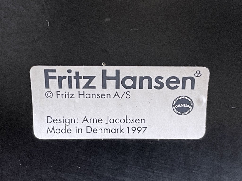 フリッツハンセン Fritz Hansen セブンチェア ブラックラッカー アルネ・ヤコブセン スタッキングチェア デンマーク 1997年製 C ■