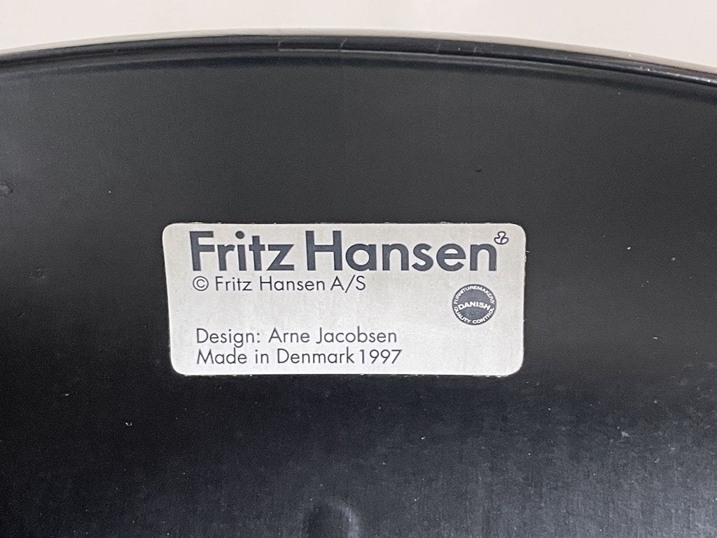 フリッツハンセン Fritz Hansen セブンチェア ブラックラッカー アルネ・ヤコブセン スタッキングチェア デンマーク 1997年製 A ■