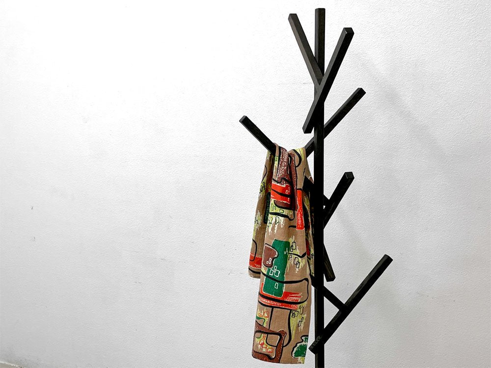 アボード abode フォルティ FORTY コートハンガー ハンガーラック ポールハンガー オーク材 オイル仕上げ ダークブラウン 津留 敬文 ナチュラルモダン 定価¥44,000- ●