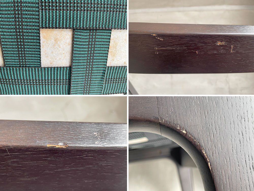 マルニ60 MARUNI60 オークフレーム 1シーター アームチェア ラウンジチェア ブラック ゼラコート PVCレザー 廃番 定価¥91,300- ♪