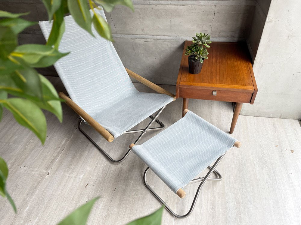 ニーチェア エックス Nychair X シキリ shikiri 簾 SUDARE 折り畳みチェア オットマン付き ソープフィニッシュ 合計定価¥108,900- ♪