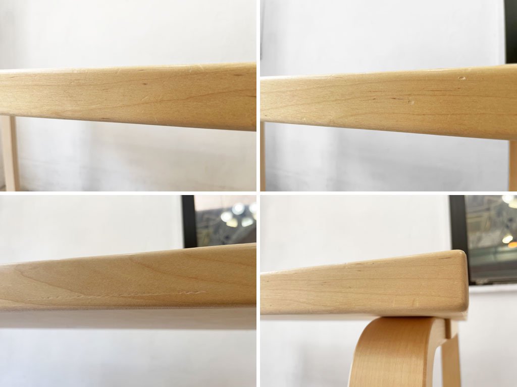 アルテック artek テーブル 80A TABLE 80A ダイニングテーブル デスク アルヴァ・アアルト ナチュラル・ラッカー 北欧 フィンランド 定価¥157,300- ★