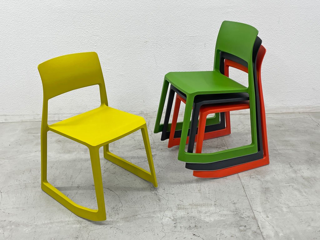 ヴィトラ Vitra ティプトン Tip Ton スタッキングチェア カクタスグリーン デスクチェア チルト機能 定価約42,900円〓