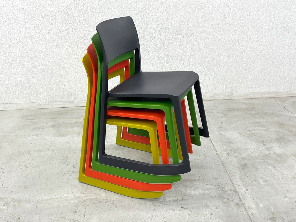 ヴィトラ Vitra ティプトン Tip Ton スタッキングチェア ブラック デスクチェア チルト機能 定価約42,900円〓