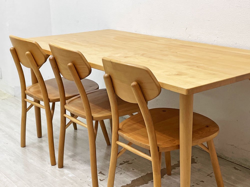 ケユカ KEYUKA メイ MEI ダイニングチェア メープル無垢材 ナチュラルデザイン 廃番 ●