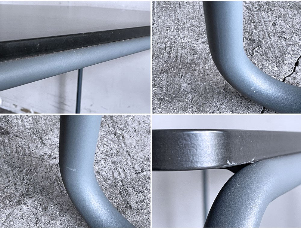 無印良品 MUJI × トーネット THONET スチールパイプデスク Lサイズ ダークグレー バウハウス デザイン ■