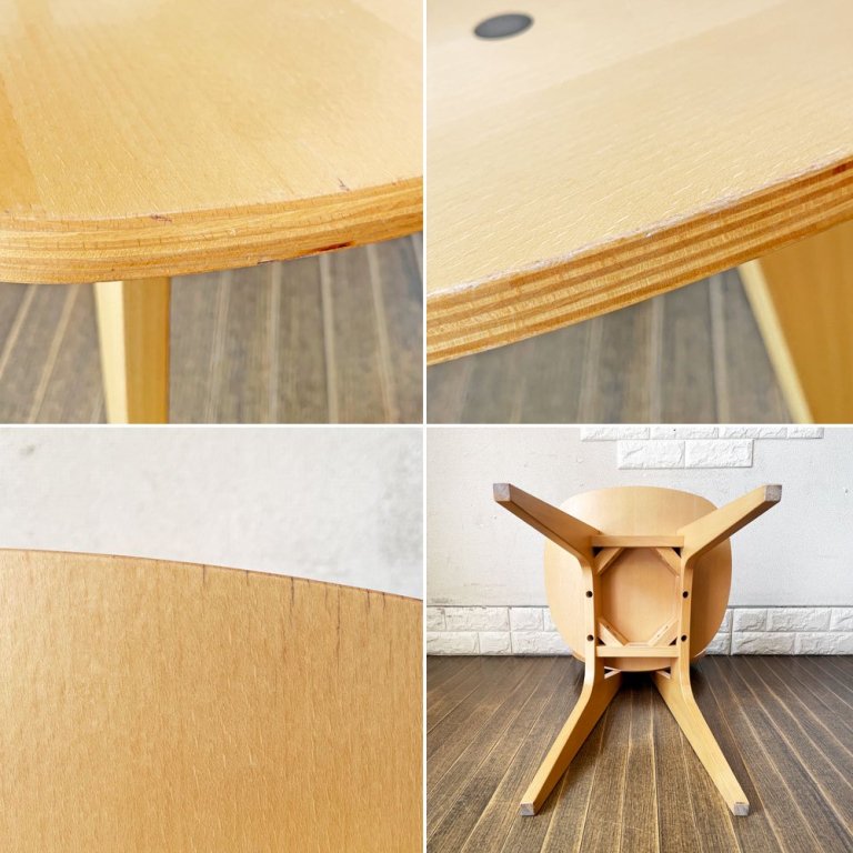 イデー IDEE ダイニングチェア DINING CHAIR Natural ナチュラル 板座 食卓椅子 長大作 ジャパニーズモダン 定価¥63,000- A ◎