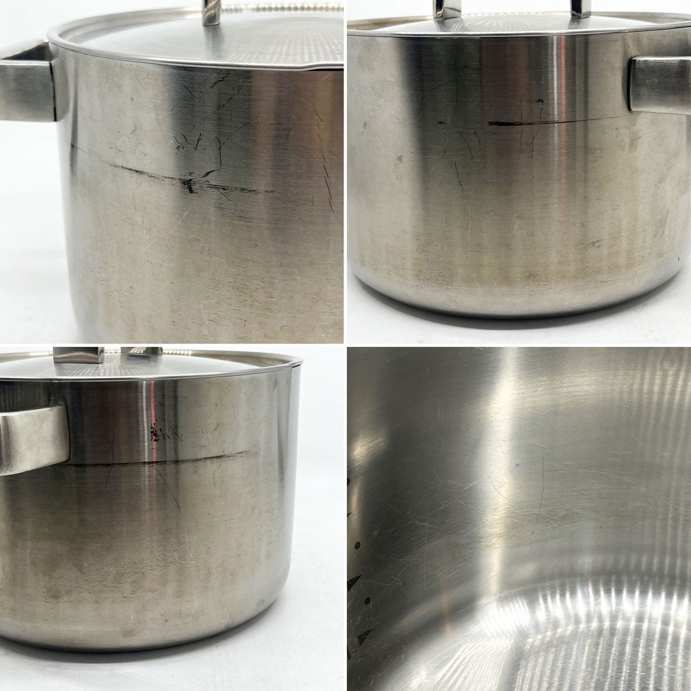 ハックマン Hackman ツールズ Tools キャセロール ステンレス 両手鍋 蓋付き 三層構造 BJORN DAHLSTROM フィンランド 22cm 5.0L ●