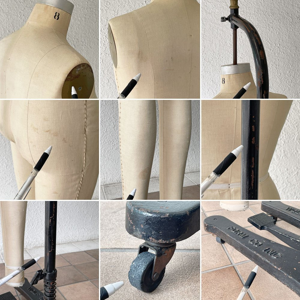 ウルフフォーム WOLFFORM ハンギング トルソー フルボディ ドレスフォーム Dress Form ウィメンズ Female 8号 フルレングス アメリカ ◇