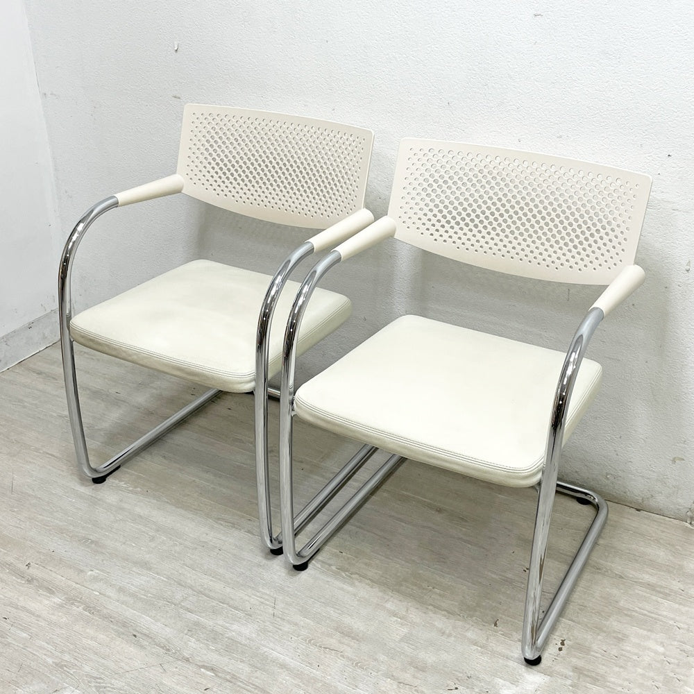ヴィトラ vitra ビザビ2 Visavis2 アームチェア デスクチェア カンティレバー スタッキング不可仕様 アントニオ・チッテリオ A ●