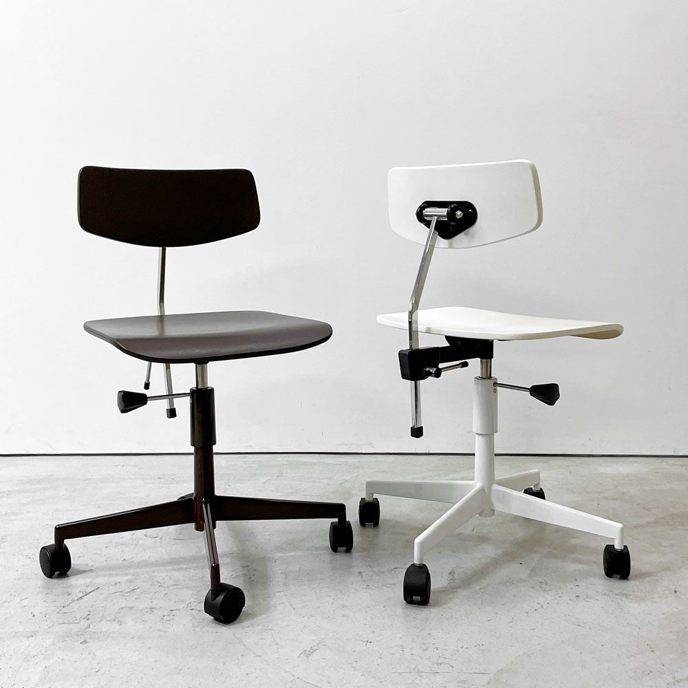 ラボファ Labofa デスクチェア オフィスチェア プライウッド ブラウン ダブルホイール 高さ調整可 デンマーク製 北欧家具 ●