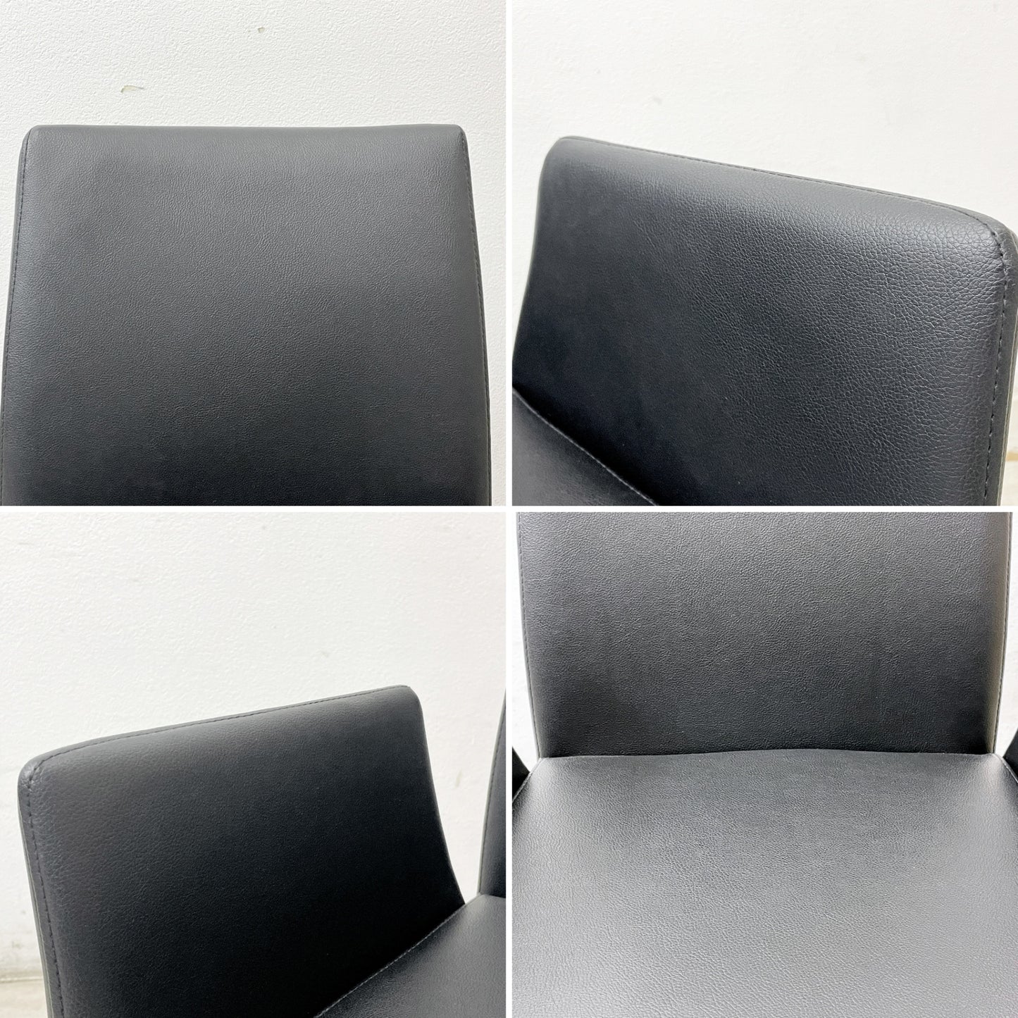 アビタスタイル AbitaStyle アマンダ Amanda アームチェア ダイニングチェア リサイクルレザー モダンデザイン B ●