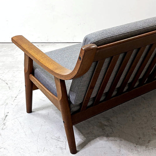 ゲタマ GETAMA GE530 3Pソファ 3人掛け オーク材 ウェグナー 北欧家具 デンマーク ビンテージ ウェービングベルト・クッション交換品 ●