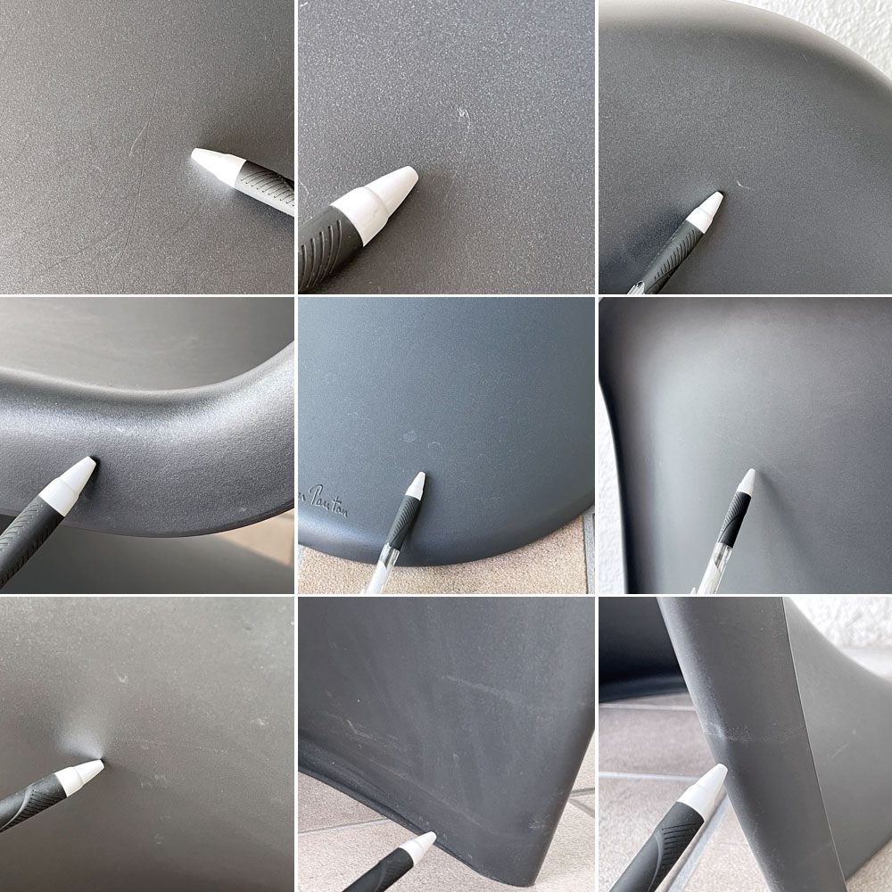 ヴィトラ vitra パントンチェア ダイニングチェア ブラック ヴェルナー・パントン Panton ミッドセンチュリー スペースエイジ ◇
