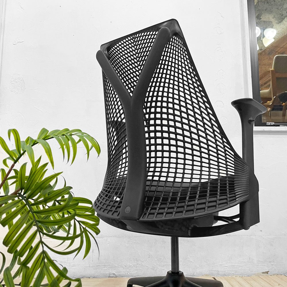 ハーマンミラー Herman Miller セイルチェア SAYL CHAIR デスクチェア オフィスチェア ミドルバック ブラック ★