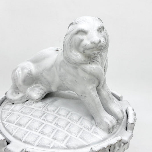 アスティエ・ド・ヴィラット Astier de Villatte リオン Lion シュガーボウル ライオン 小物入れ H19cm フランス 美品 ●