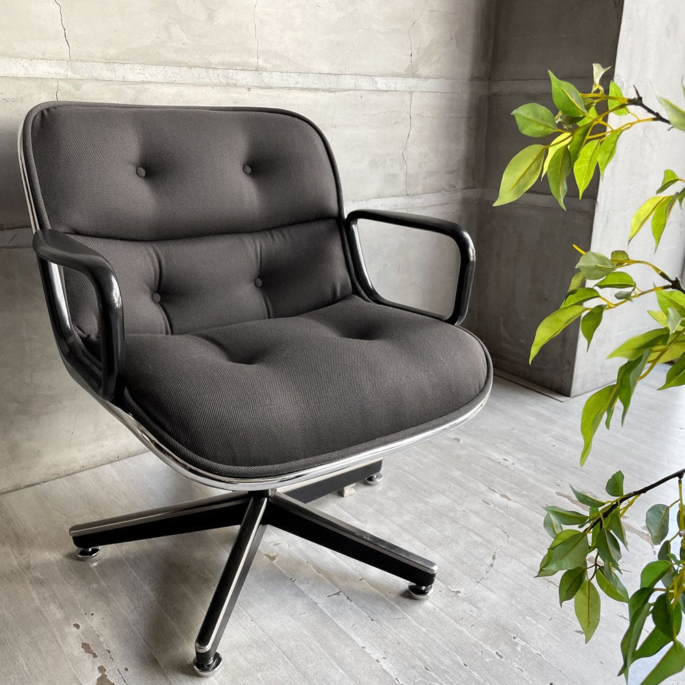 ノル Knoll ポロックチェア Pollock Chair エグゼクティブチェア 5本脚 グライズ仕様 ファブリックシート デスクチェア チャールズ・ポロック Charles Pollock ♪