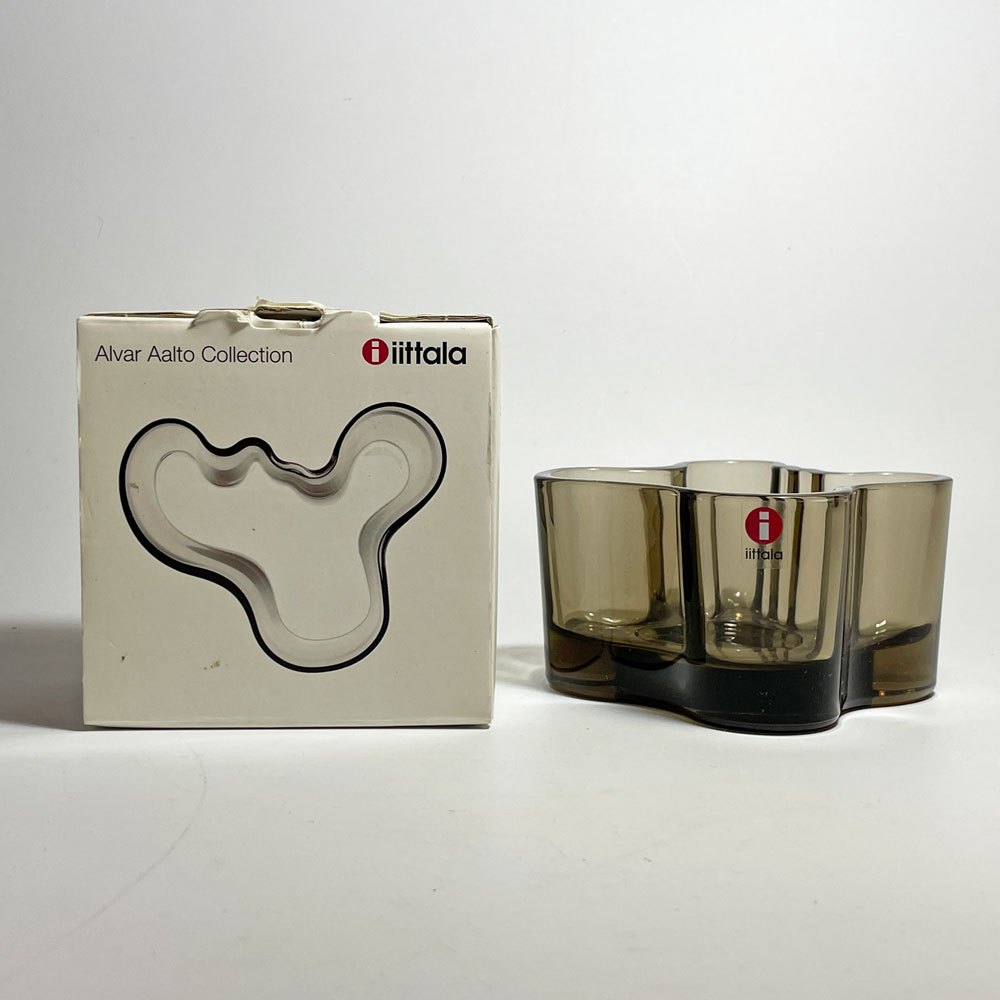 イッタラ iittala アルヴァ・アアルトコレクション Alvar Aalto Collection キャンドルホルダー 55mm サンド 箱付 廃番 北欧雑貨 ★