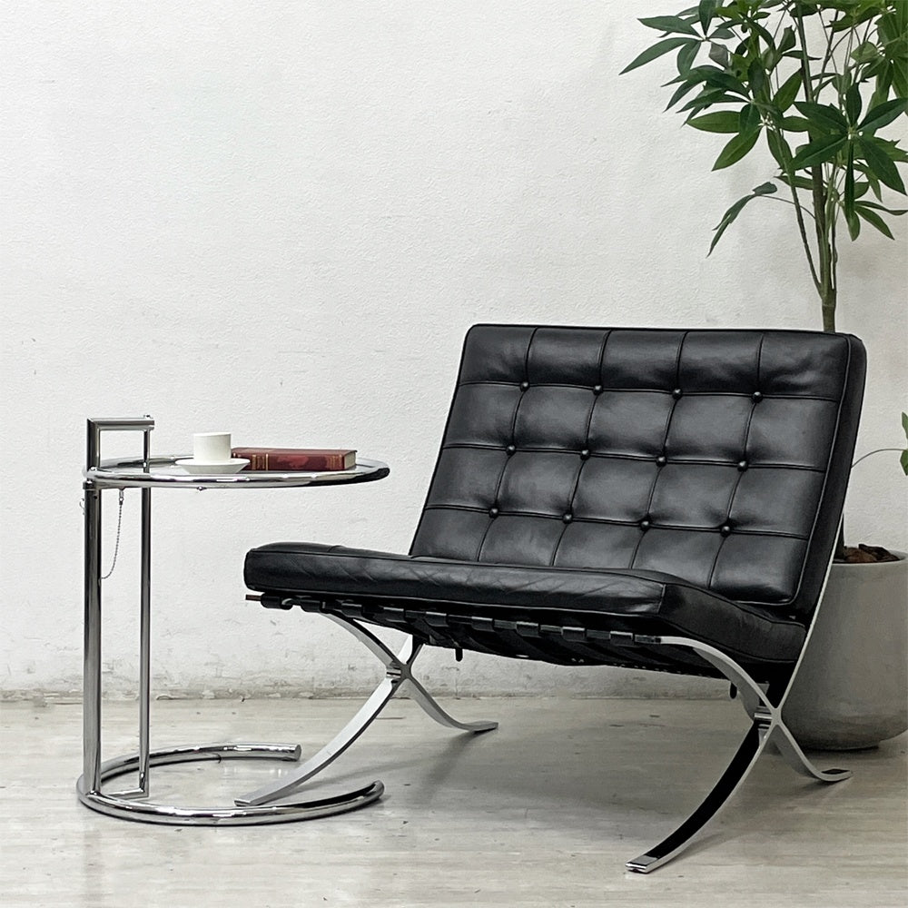 ミース・ファン・デル・ローエ バルセロナチェア Barcelona Chair リプロダクト品 本革 1シーターソファ モダンデザイン ●