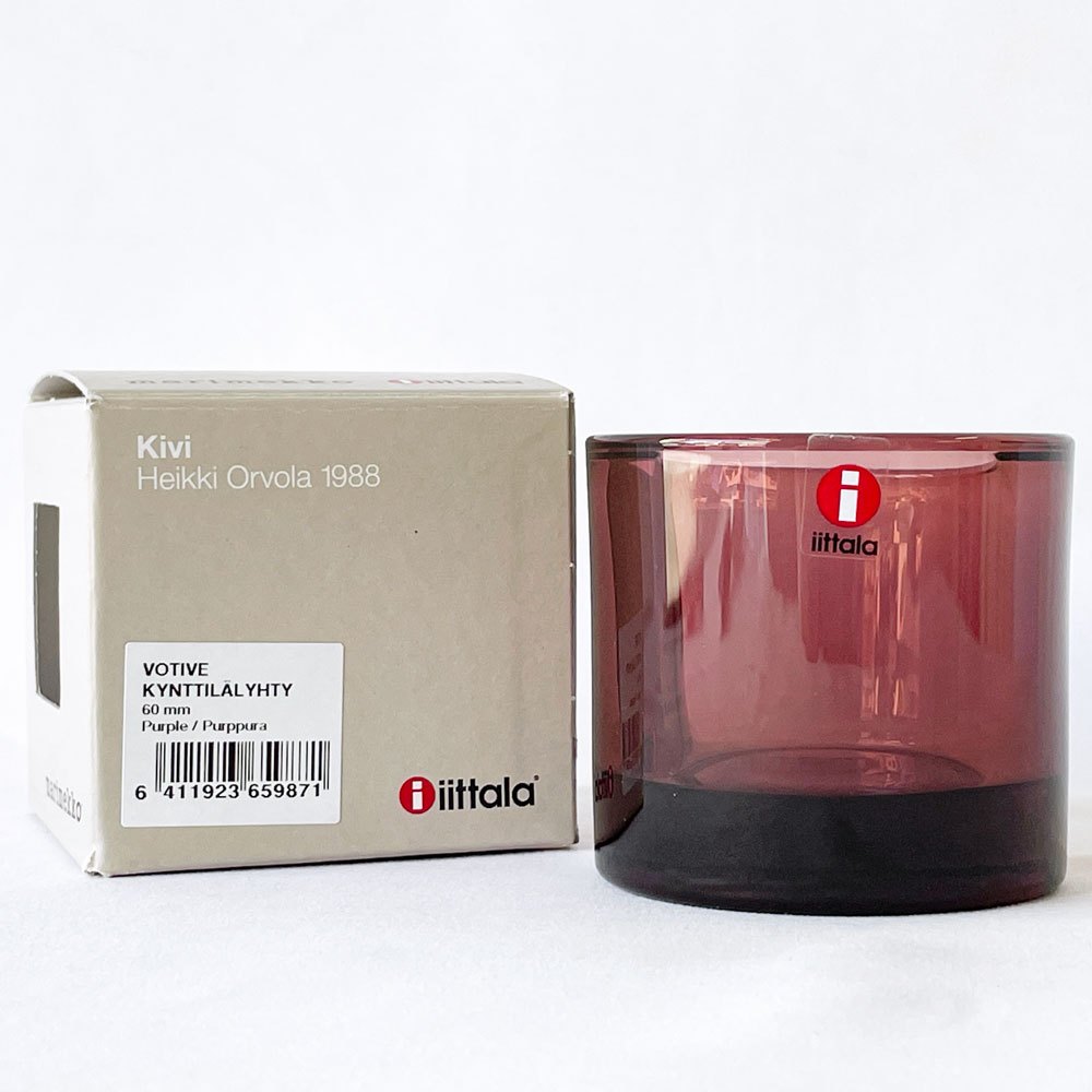 イッタラ iittala マリメッコ marimekko キビ kivi キャンドルホルダー パープル 60mm フィンランド 北欧雑貨 ◇