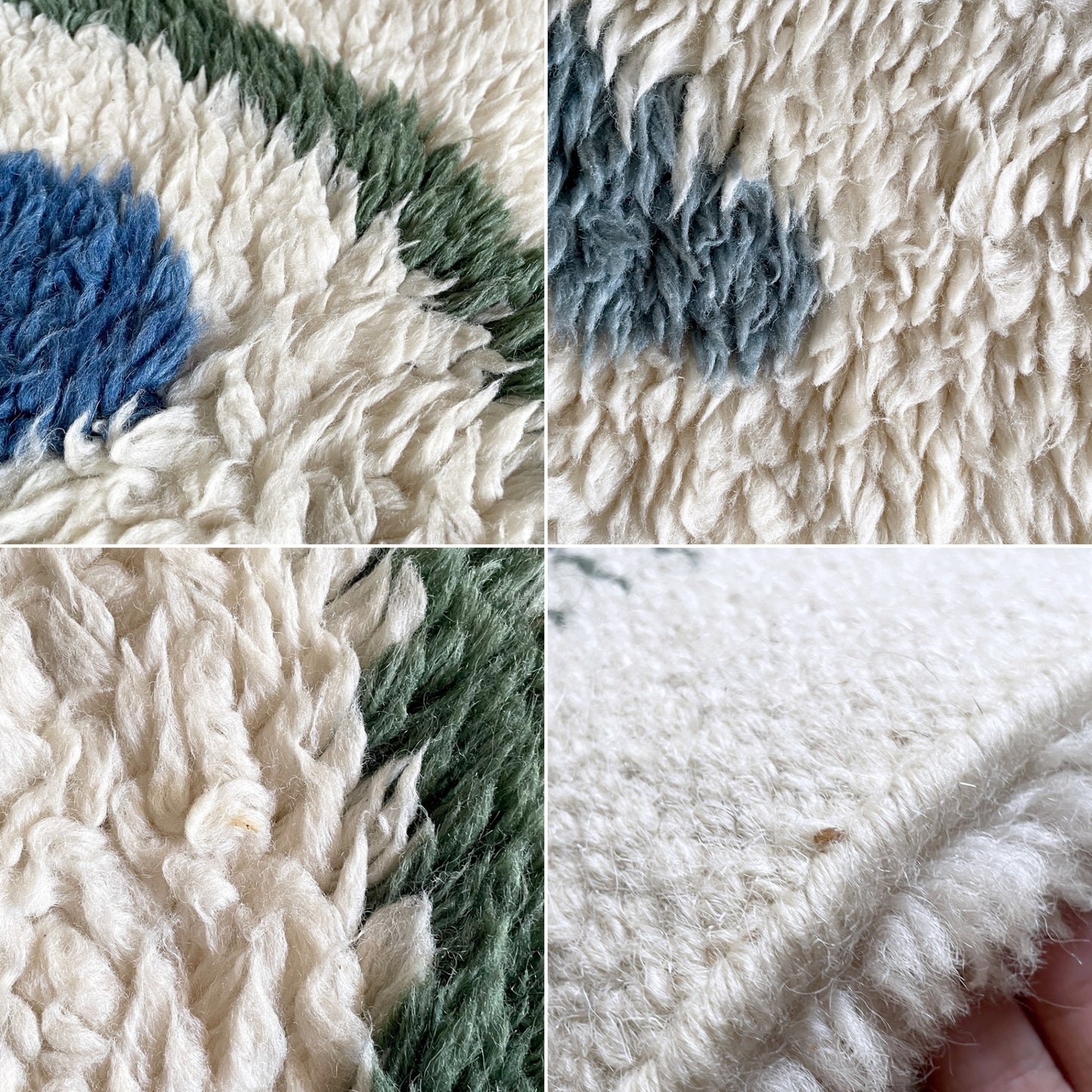 ザ・コンランショップ THE CONRAN SHOP イキガイ IKIGAI ウール ラグ WOOL RUG ブルー グリーン BLUE GREEN 50×70 モダンデザイン ■