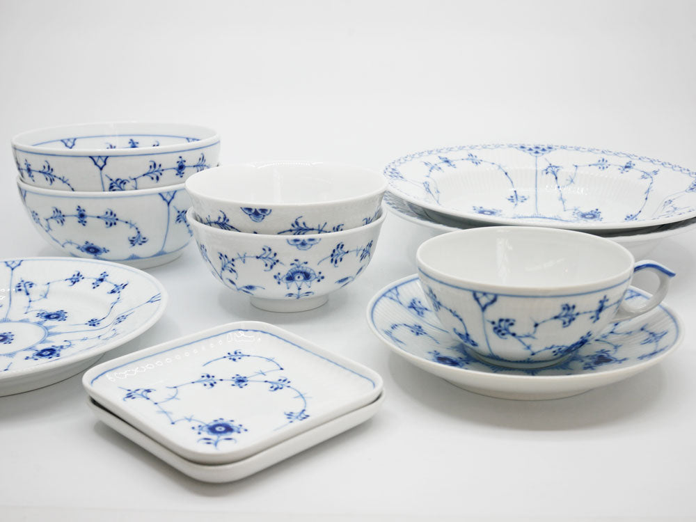 ロイヤルコペンハーゲン ROYAL COPENHAGEN ブルーフルーテッド プレイン Blue Fluted Plain ティーカップ&ソーサー C&S デンマーク 北欧食器 ●