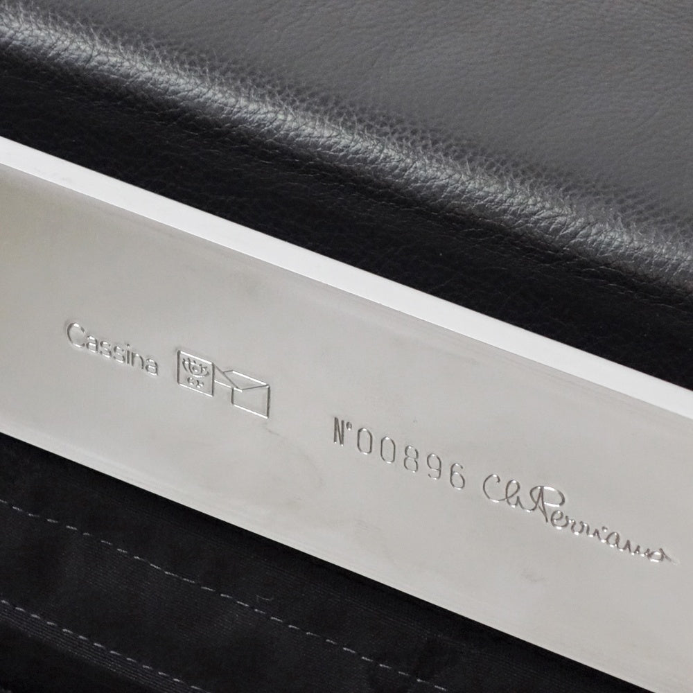 カッシーナ Cassina オンブラ OMBRA 512 ラウンジチェア レザー ブラック シャルロット・ペリアン Charlotte Perriand ●