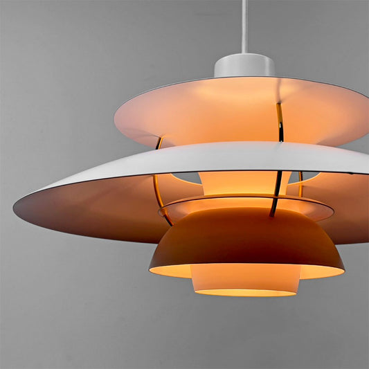 ルイスポールセン Louis Poulsen PH5 ペンダントライト 150周年記念モデル ホワイト・ペールローズ・ブラス ポール・ヘニングセン 北欧 名作照明 ●