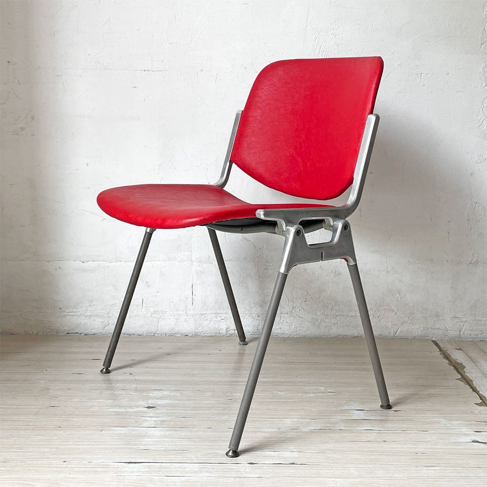 カステリ CASTELLI スタッキングチェア DSC 106 レッド ダイニング